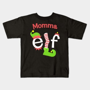 Momma Elf Matching Family Christmas Tee Kids T-Shirt